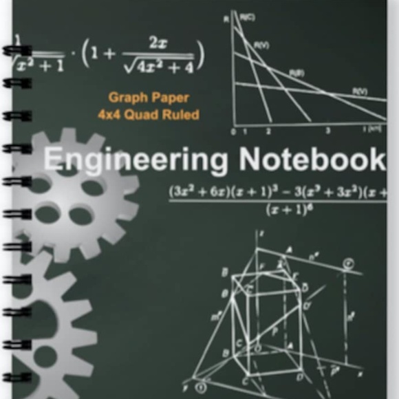 Engineering Notebook: Classic Grid Spiral Notebook Quadrille 4 X 4 Quad Ruled - Picture 2 of 5